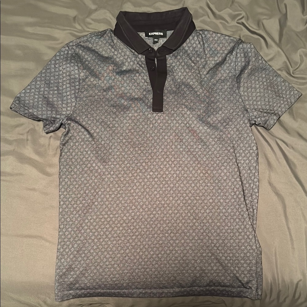 Express Men's Gray Polo Shirt